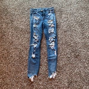 american eagle next level stretch ripped jeans